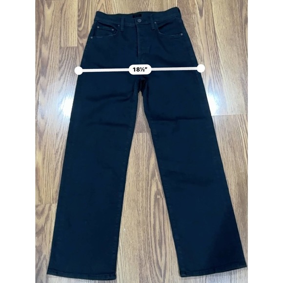 MOTHER Black The Rambler High Waist Ankle Straight Leg Jeans size 27 - Picture 4 of 7